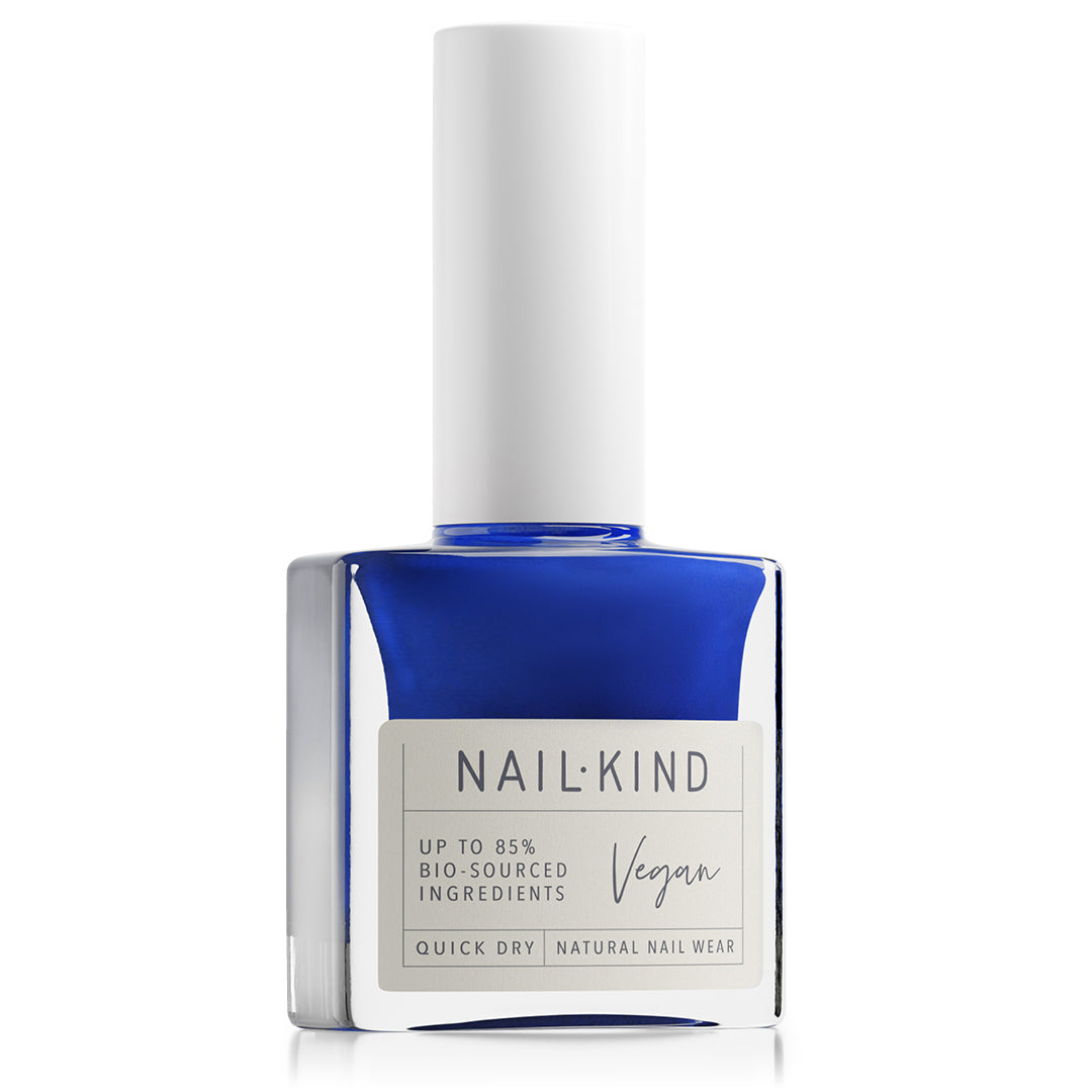 bright blue nail lacquer